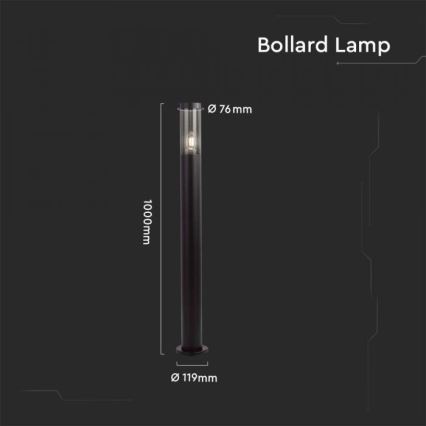 Lámpara de exterior 1xE27/18W/230V IP44 100 cm