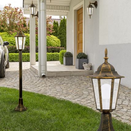 Lámpara de exterior 1xE27/20W/230V IP43 42,5 cm pátina