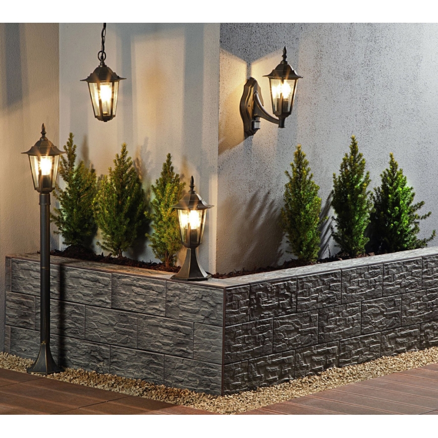 Lámpara de exterior 1xE27/20W/230V IP43 42,5 cm pátina