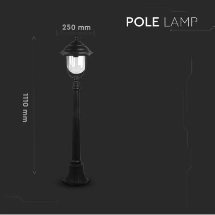 Lámpara de exterior 1xE27/60W/230V 111 cm IP44