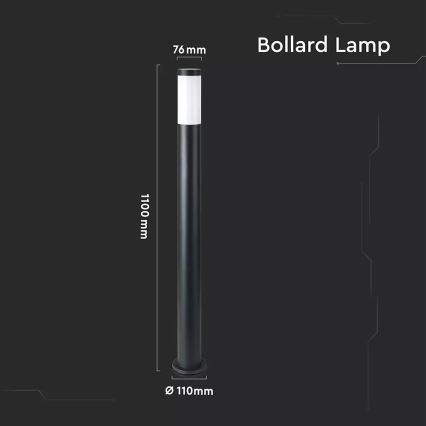 Lámpara de exterior 1xE27/60W/230V IP44 110cm negro