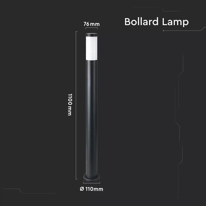 Lámpara de exterior 1xE27/60W/230V IP44 110cm negro
