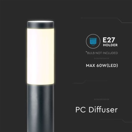Lámpara de exterior 1xE27/60W/230V IP44 80cm antracita