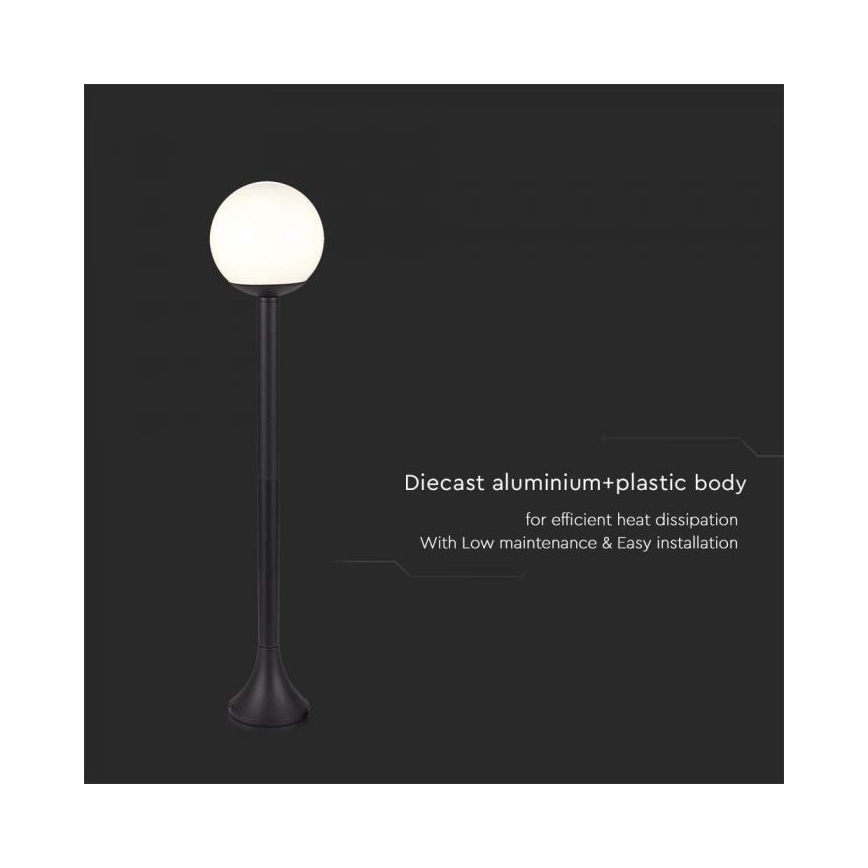 Lámpara de exterior 1xE27/60W/230V IP44 97 cm negro