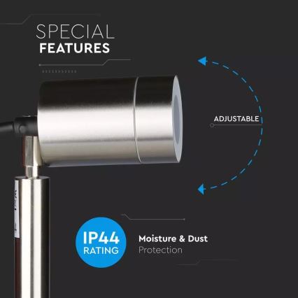 Lámpara de exterior 1xGU10/35W/230V IP44
