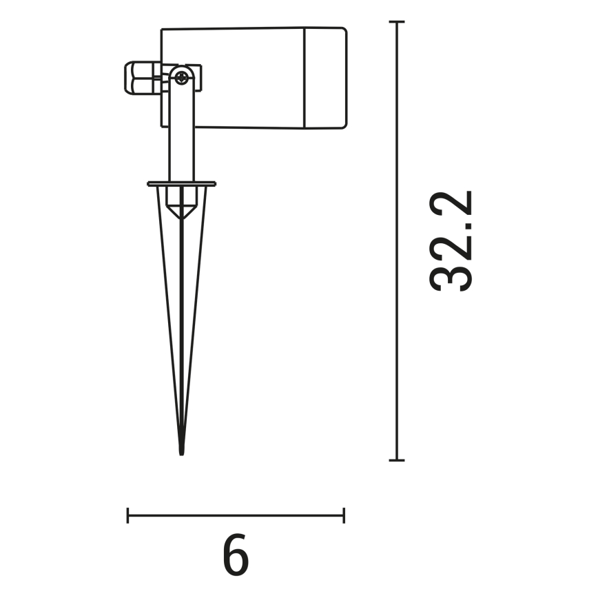 Lámpara de exterior 1xGU10/5W/230V IP65 blanco