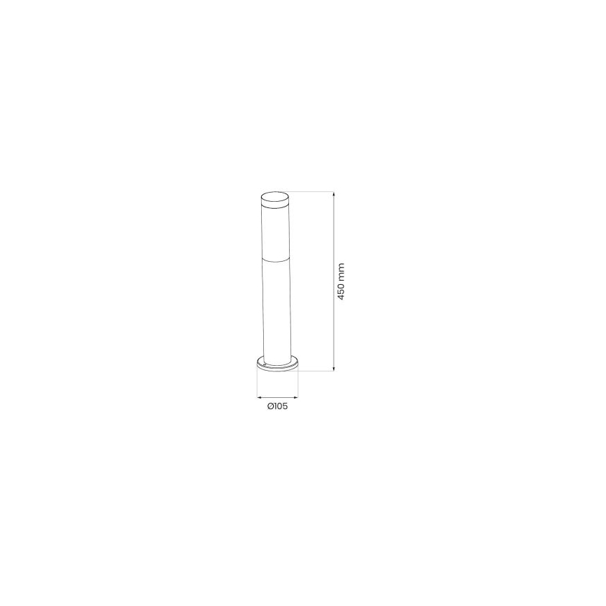 Lámpara de exterior BROOKLYN 1xE27/60W/230V 45 cm IP44 cromo mate