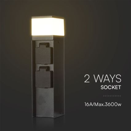 Lámpara de exterior con 2 enchufes 1xG9/11W/230V IP44
