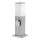 Lámpara de exterior con 2 enchufes SCHUKO 1xE27/20W/230V cromo mate IP44