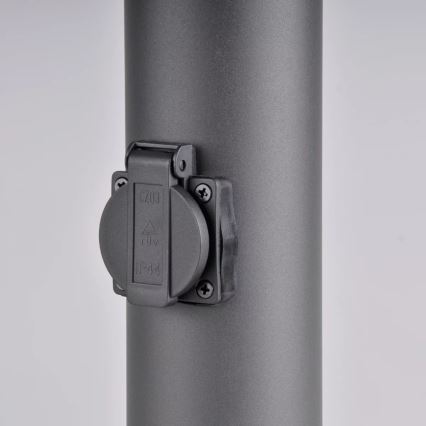 Lámpara de exterior con enchufe DALLAS 1xE27/12W/230V IP44 antracita