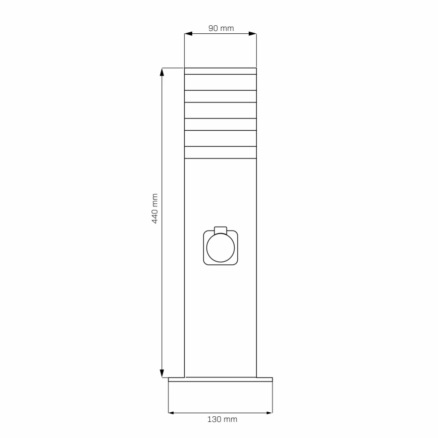 Lámpara de exterior con enchufe TEKSAS 1xE27/20W/230V IP54 44 cm