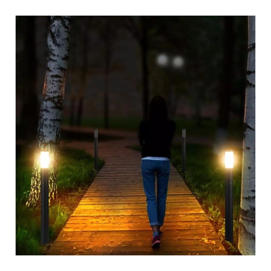 Lámpara de exterior con sensor 1xE27/60W/230V IP44 110cm negro