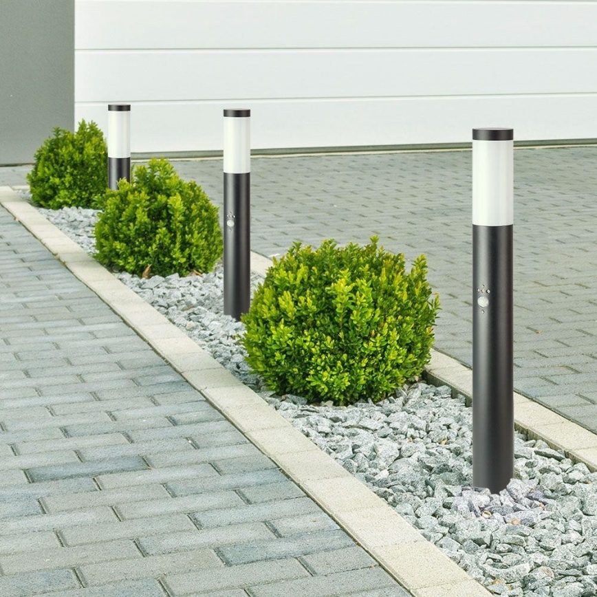 Lámpara de exterior con sensor 1xE27/60W/230V IP44 80cm antracita