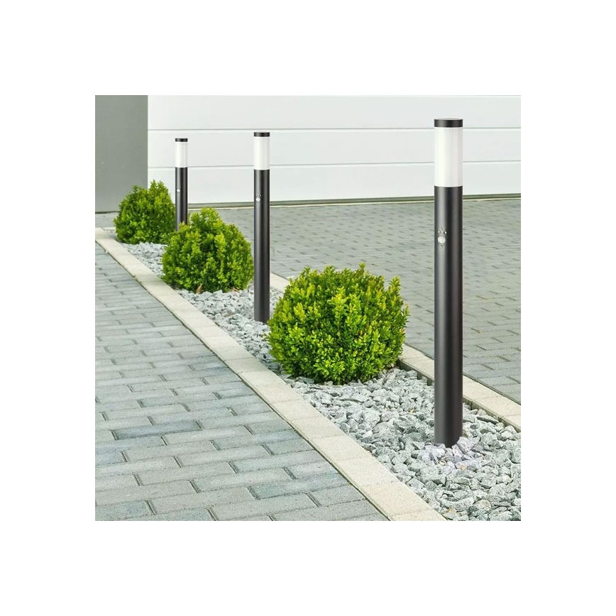Lámpara de exterior con sensor 1xE27/60W/230V IP44 80cm negro