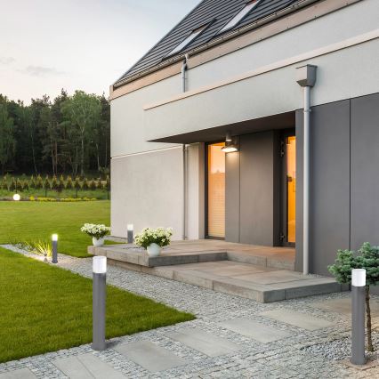 Lámpara de exterior DALLAS 1xE27/12W/230V IP44 44 cm antracita