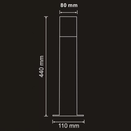 Lámpara de exterior DALLAS 1xE27/12W/230V IP44 44 cm antracita