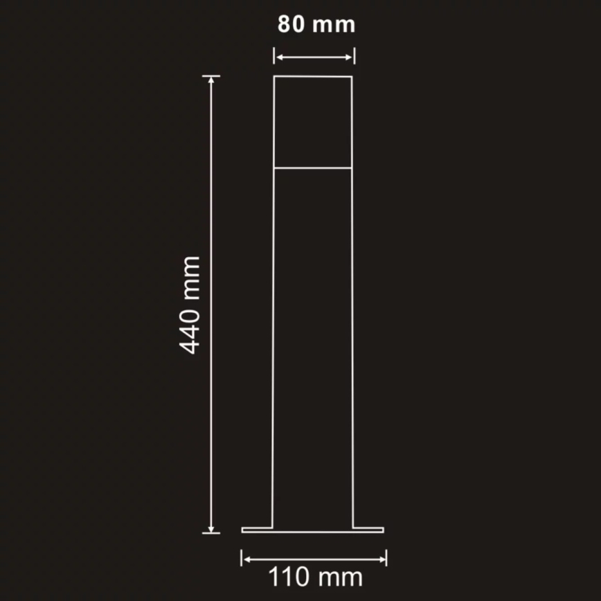 Lámpara de exterior DALLAS 1xE27/12W/230V IP44 44 cm antracita