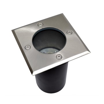 Lámpara de exterior empotrable 1xGU10/35W/230V IP44 cromo mate
