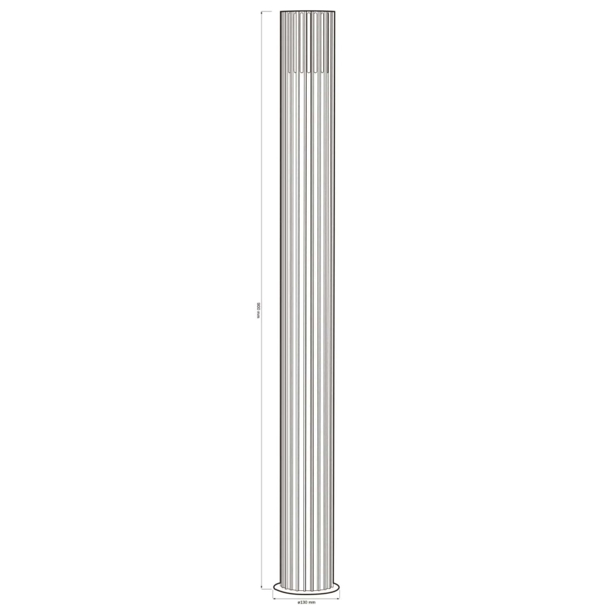 Lámpara de exterior KUUSAMO 1xE27/20W/230V 74 cm IP54 antracita