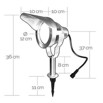 Lámpara de exterior LED EASY CONNECT 1xGU10/10W/230V IP67 cromo mate