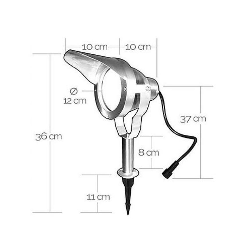 Lámpara de exterior LED EASY CONNECT 1xGU10/10W/230V IP67 cromo mate