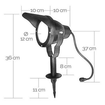 Lámpara de exterior LED EASY CONNECT 1xGU10/10W/230V IP67 negro