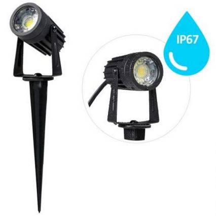 Lámpara de exterior LED LED/3W/230V 2800K IP67 negro