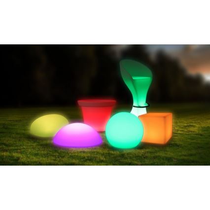 Lámpara de exterior LED RGB regulable LED/1W/5V 1000 mAh 30 cm IP67 + mando a distancia