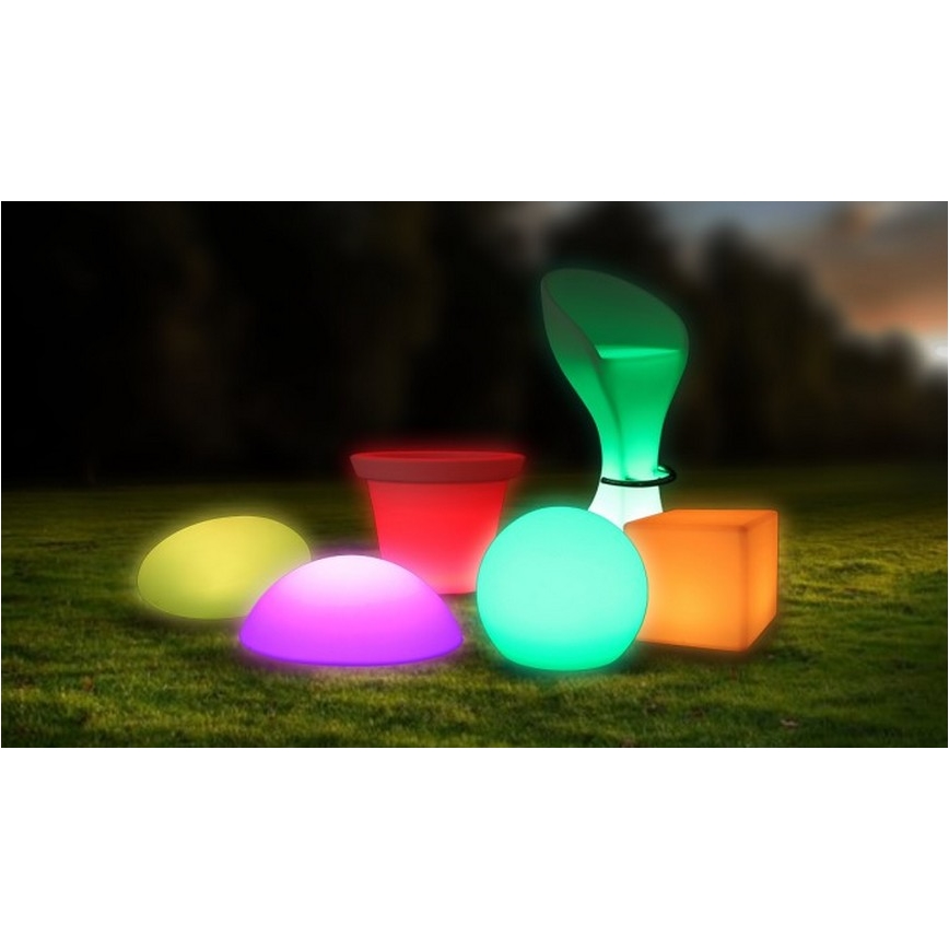Lámpara de exterior LED RGB regulable LED/1W/5V 1000 mAh 30 cm IP67 + mando a distancia