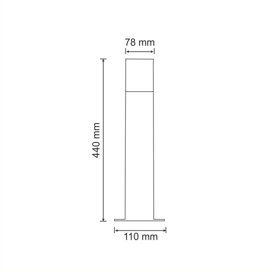 Lámpara de exterior NEW YORK 1xE27/12W/230V IP44 44 cm antracita
