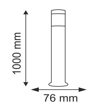 Lámpara de exterior OSLO 1xE27/10W/230V 1000mm IP44