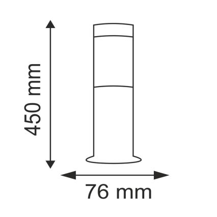 Lámpara de exterior OSLO 1xE27/10W/230V 450mm IP44