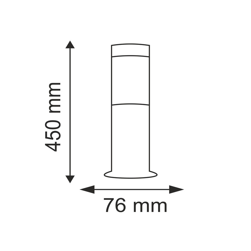 Lámpara de exterior OSLO 1xE27/10W/230V 450mm IP44