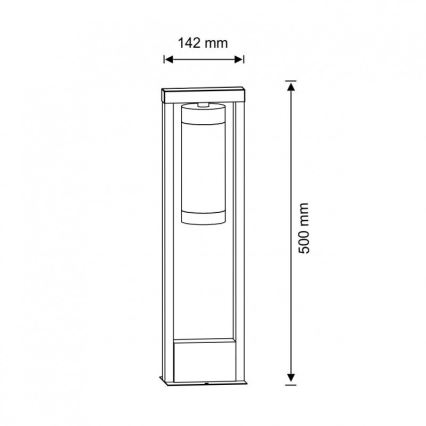 Lámpara de exterior SPECTRA 1xE27/10W/230V IP44 50 cm
