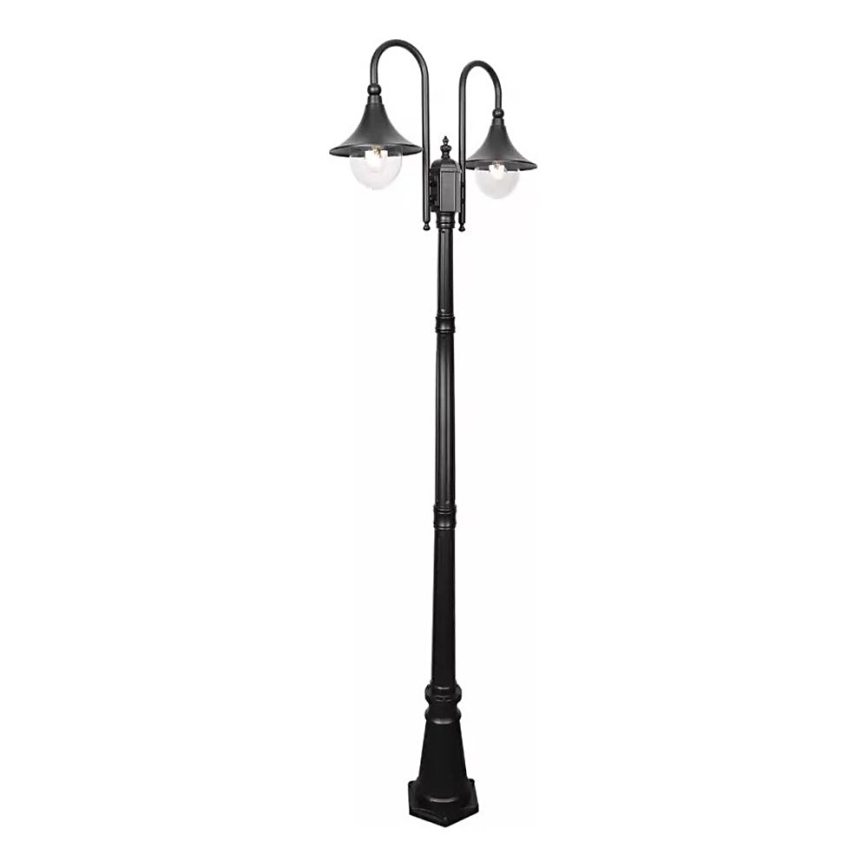 Lámpara de exterior TALEZ 2xE27/15W/230V IP44 negro