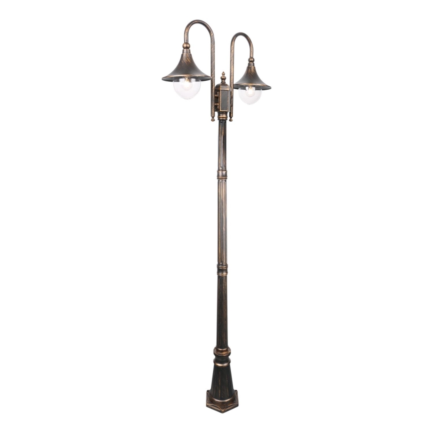 Lámpara de exterior TALEZ 2xE27/15W/230V IP44 pátina de bronce