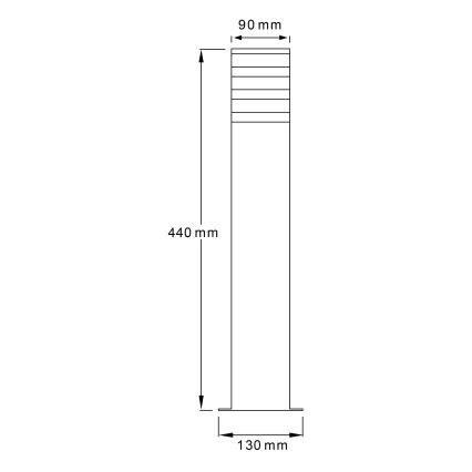 Lámpara de exterior TEKSAS 1xE27/12W/230V IP44 44 cm antracita