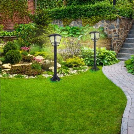 Lámpara de exterior TEVIO 1xE27/60W/230V IP54 97 cm negro