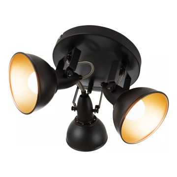 Lámpara de focos 3xE14/40W/230V negra