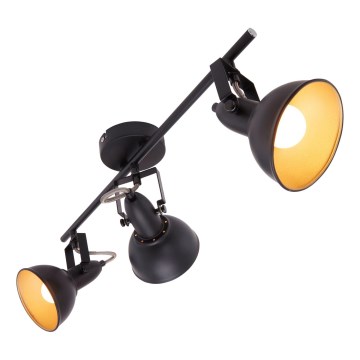 Lámpara de focos 3xE14/40W/230V negra