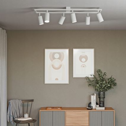 Lámpara de focos 6xGU10/30W/230V blanca