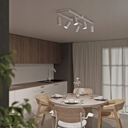 Lámpara de focos 6xGU10/30W/230V blanca