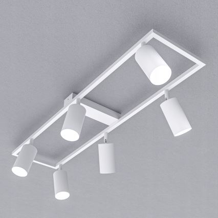 Lámpara de focos 6xGU10/30W/230V blanca