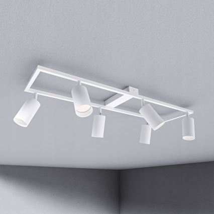 Lámpara de focos 6xGU10/30W/230V blanca