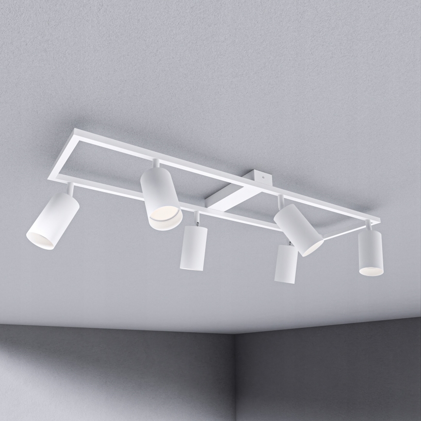 Lámpara de focos 6xGU10/30W/230V blanca