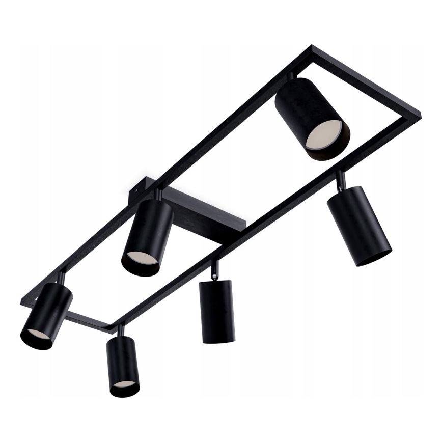 Lámpara de focos 6xGU10/30W/230V negra