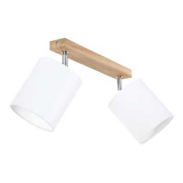 Lámpara de focos APRILLIA 2xE27/25W/230V roble blanco