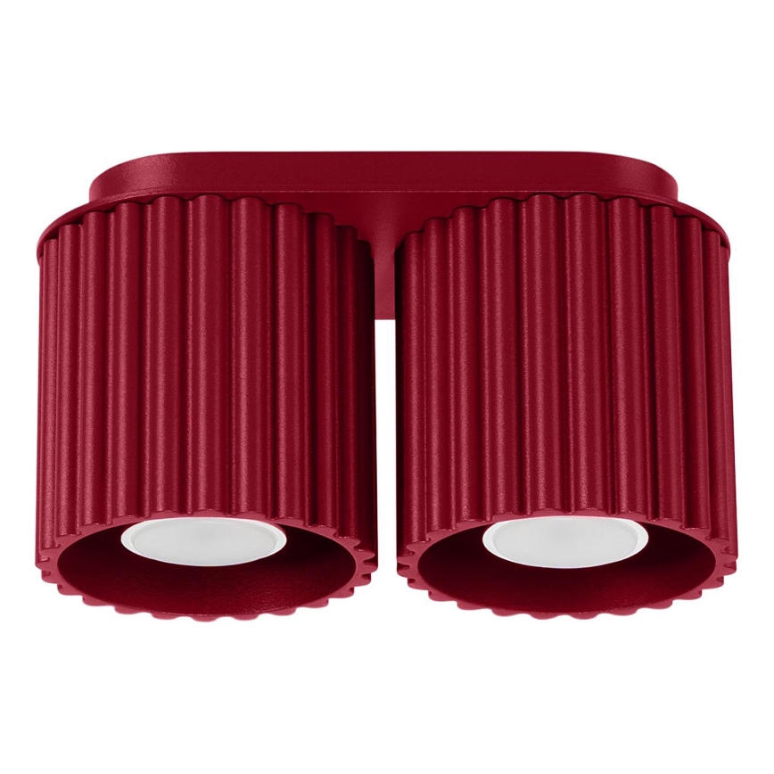 Lámpara de focos AURA 2xGU10/10W/230V roja