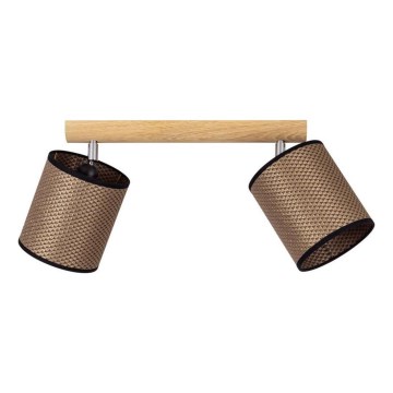 Lámpara de focos BENITA 2xE27/25W/230V marrón/roble