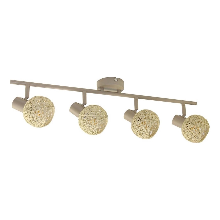 Lámpara de focos DEX 4xE14/10W/230V beige/crema